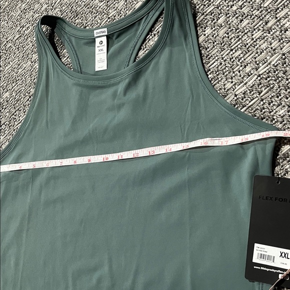 90 Degree | XXL Teal Crop Athletic Tank - Picture 7 of 8